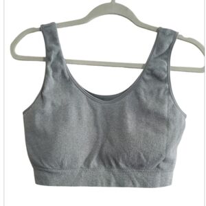 Gray Women's Ribbed Sports Bra Size 3X
